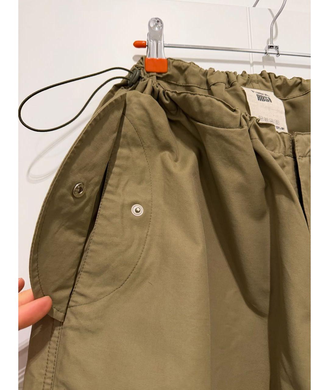 PLANTA ROSA Хаки повседневные брюки, фото 5