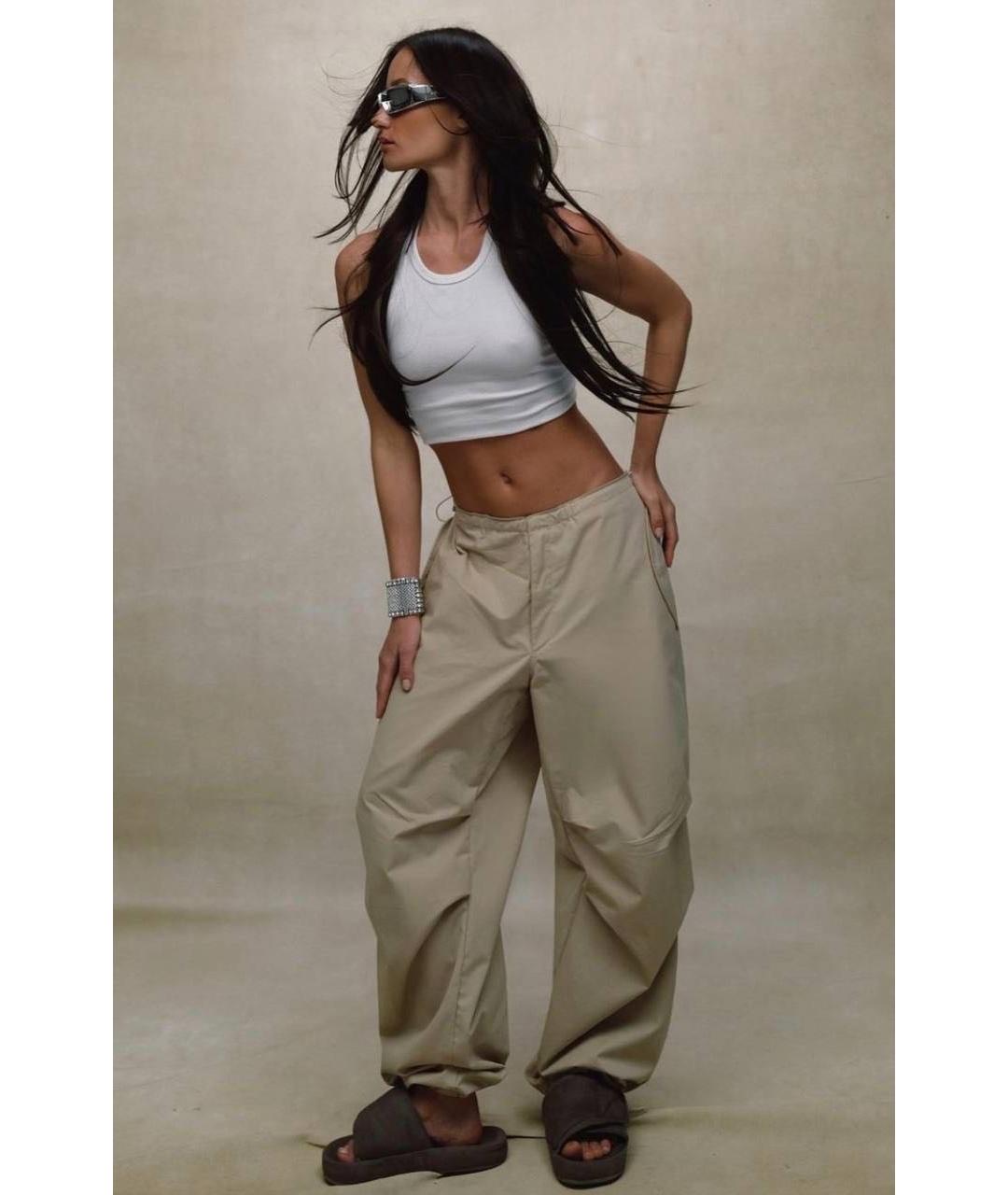 PLANTA ROSA Хаки повседневные брюки, фото 8