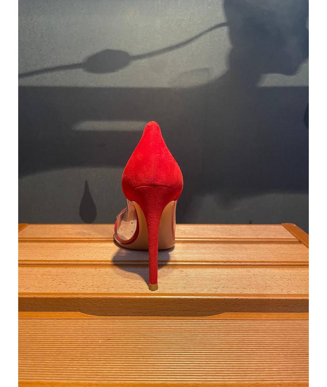 GIANVITO ROSSI Красные замшевые туфли, фото 3