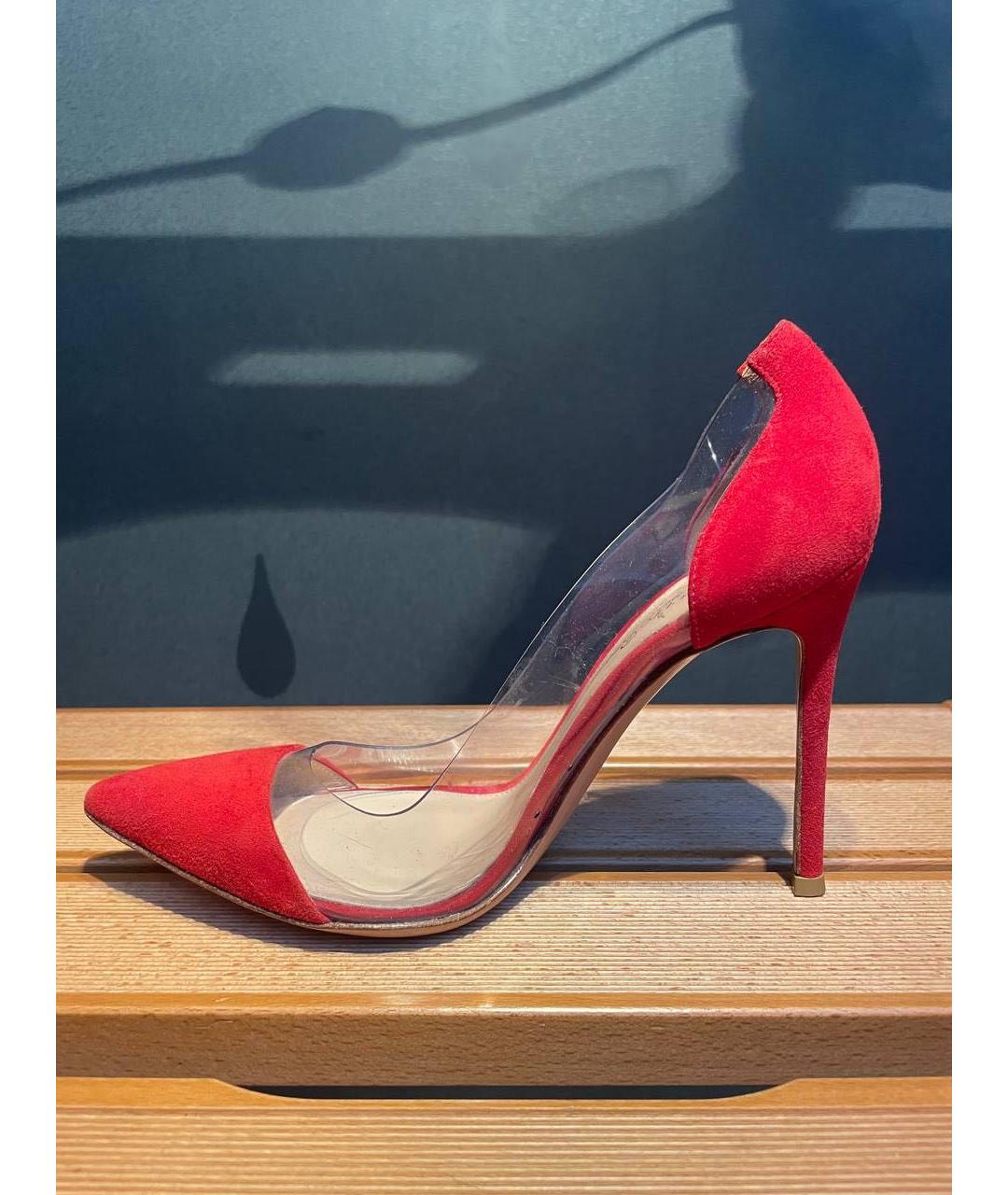 GIANVITO ROSSI Красные замшевые туфли, фото 5