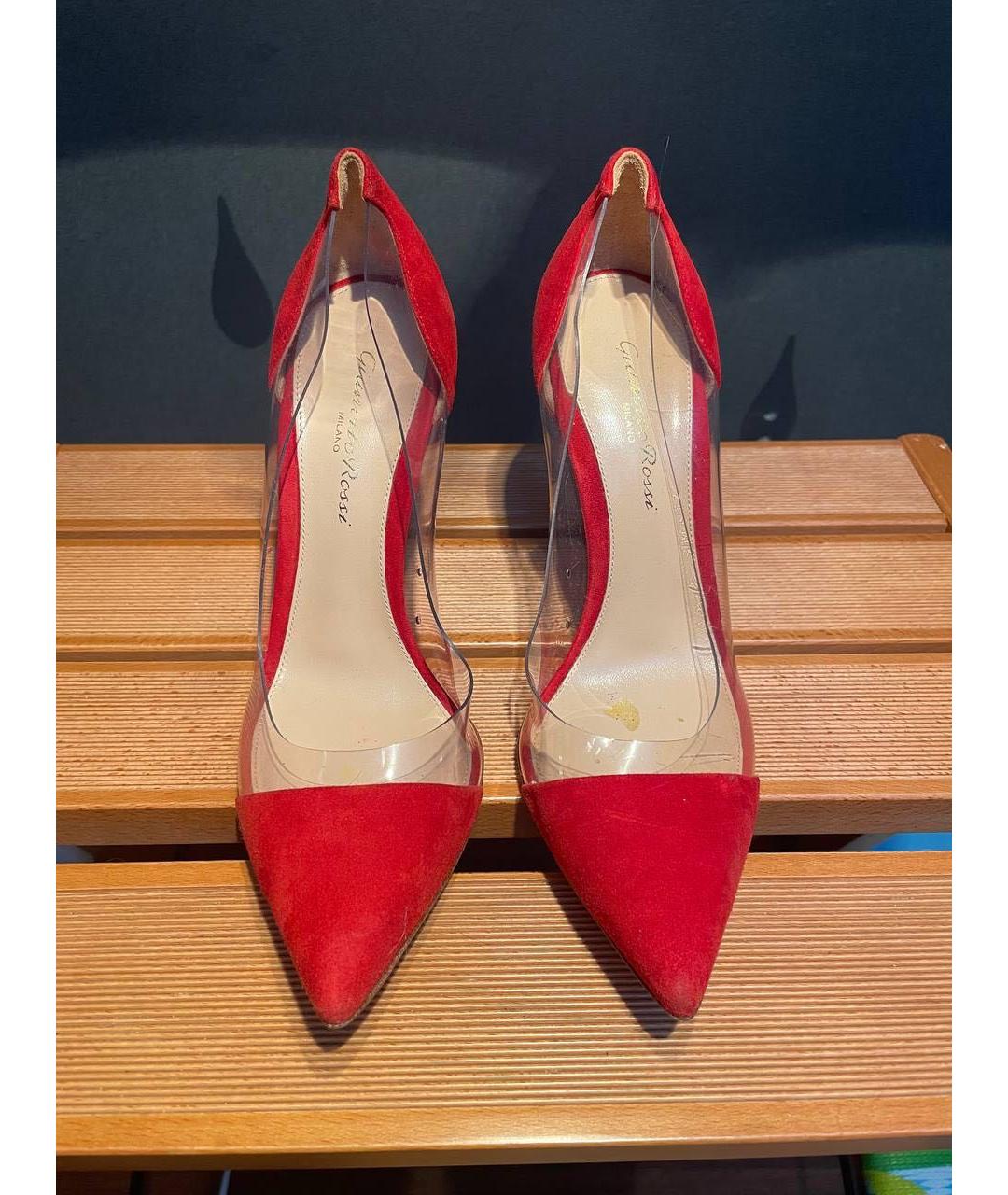 GIANVITO ROSSI Красные замшевые туфли, фото 2