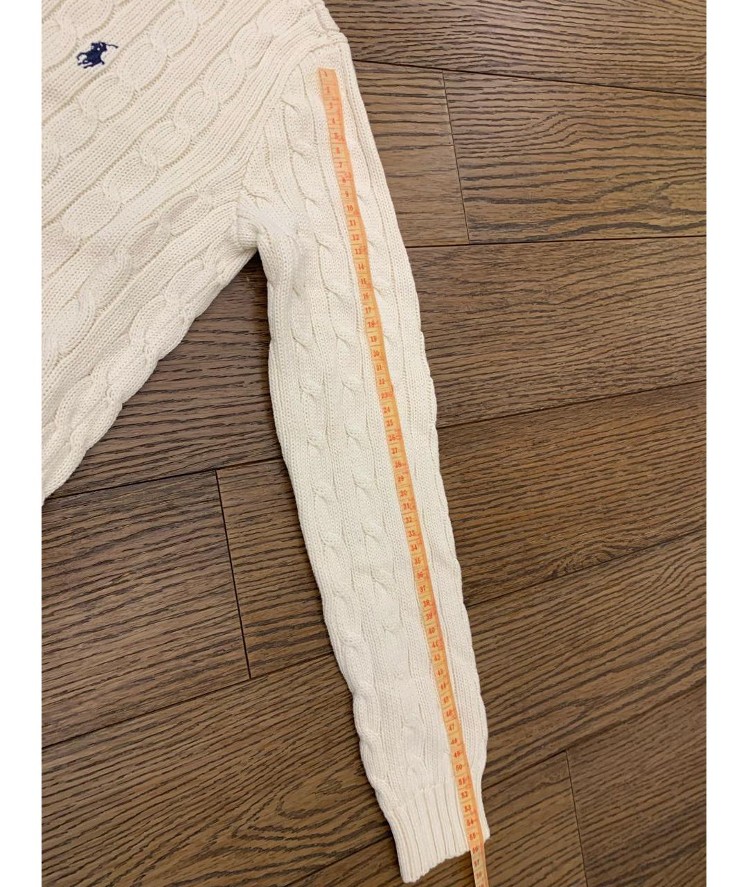 RALPH LAUREN Белый хлопковый джемпер / свитер, фото 7