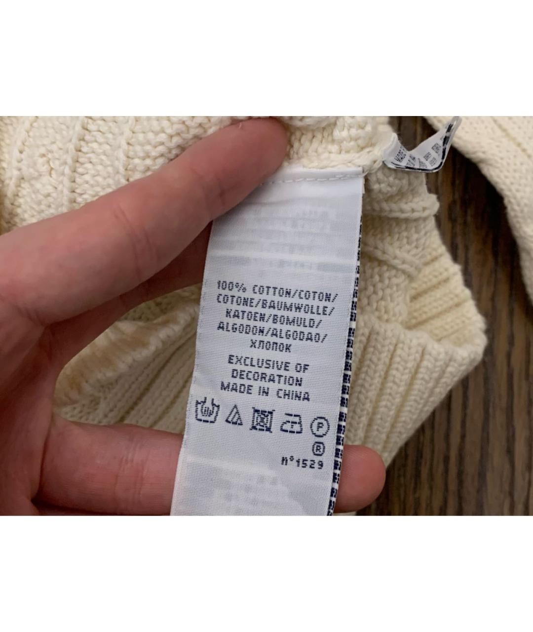 RALPH LAUREN Белый хлопковый джемпер / свитер, фото 5