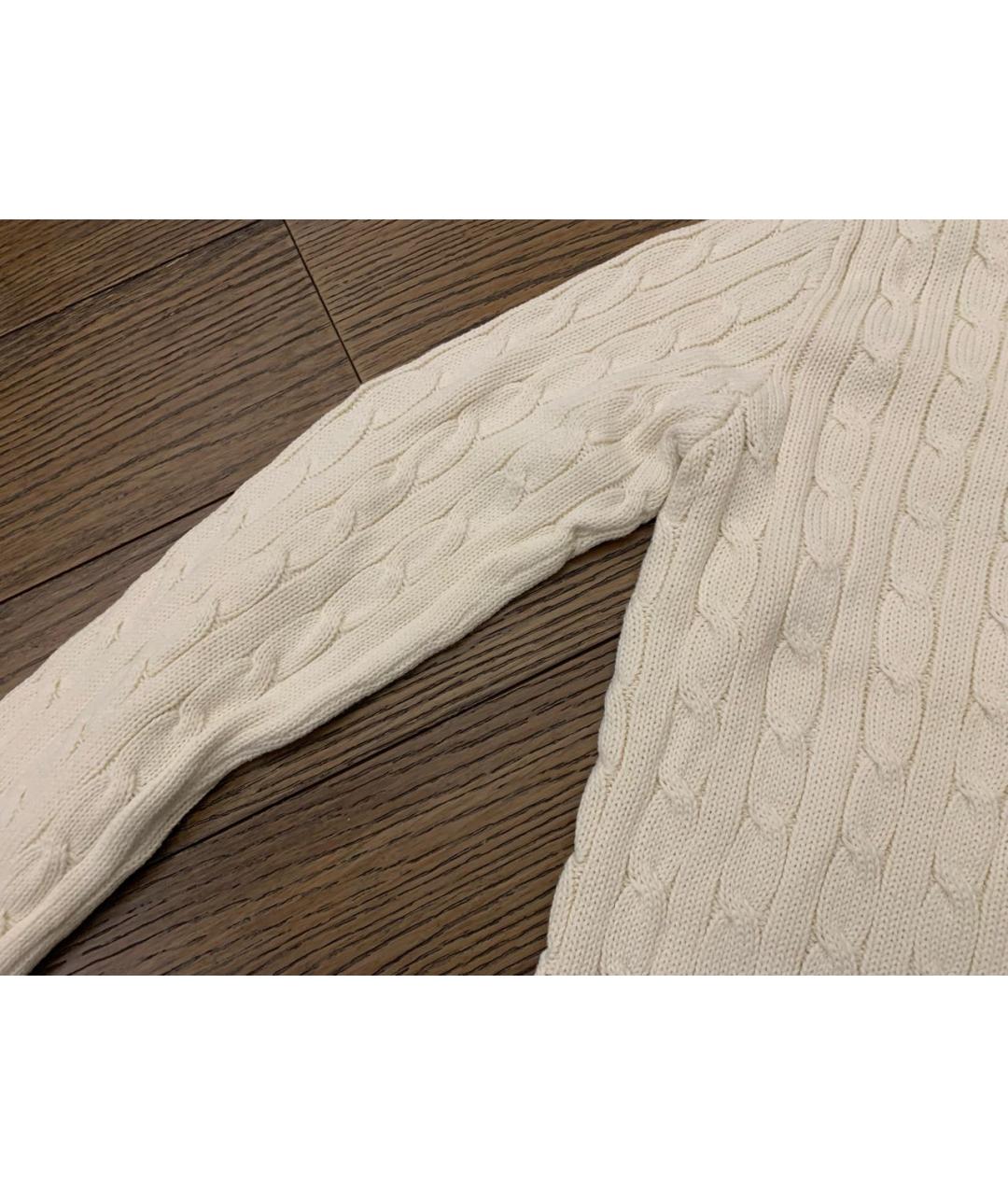 RALPH LAUREN Белый хлопковый джемпер / свитер, фото 3