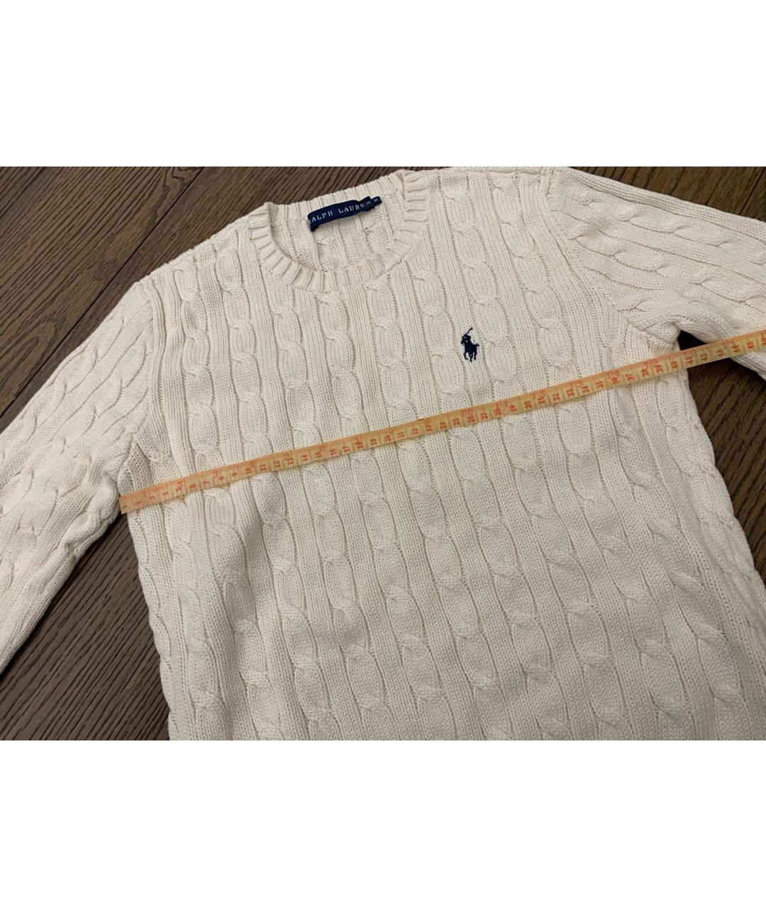 RALPH LAUREN Белый хлопковый джемпер / свитер, фото 8
