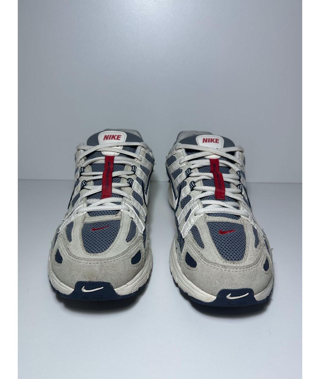 NIKE Бежевые замшевые низкие кроссовки / кеды, фото 2