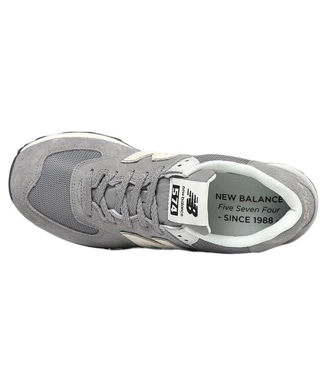 NEW BALANCE Серые замшевые кроссовки, фото 4