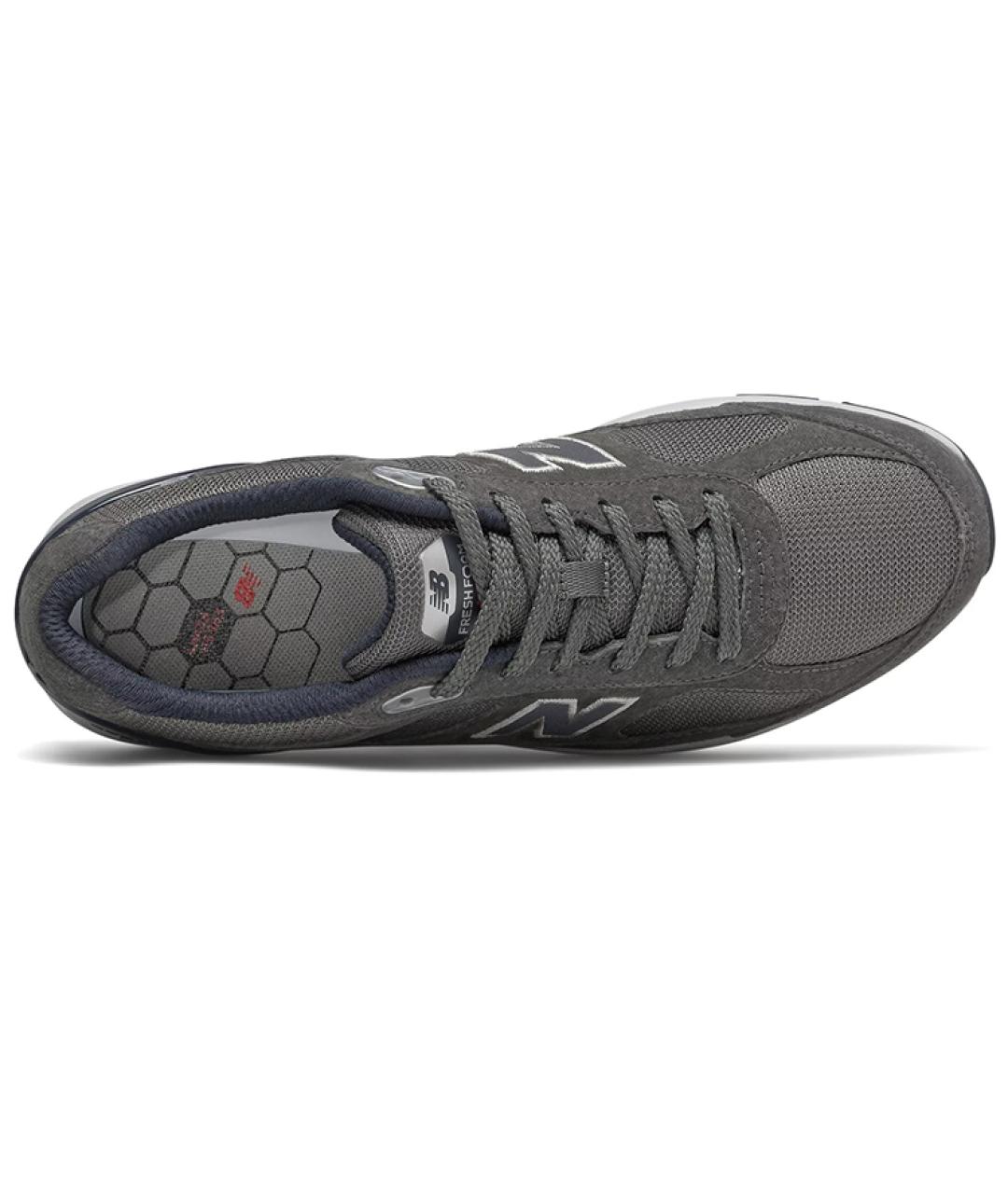 NEW BALANCE Серые замшевые низкие кроссовки / кеды, фото 3