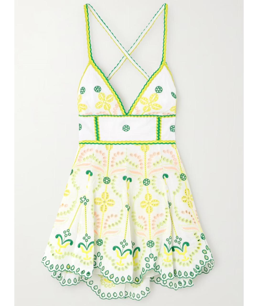 CHARO RUIZ Белый хлопковый комбинезон, фото 4