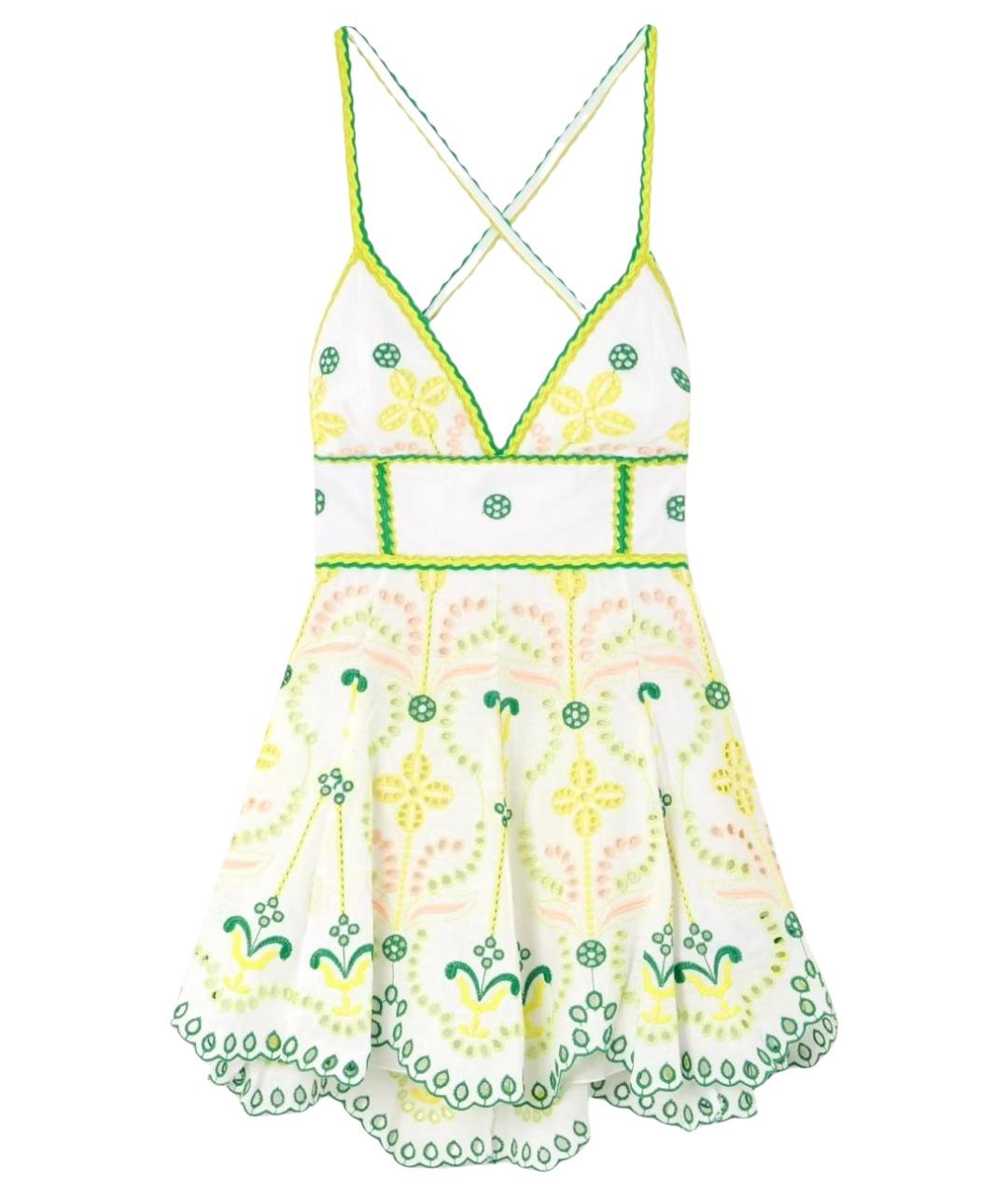 CHARO RUIZ Белый хлопковый комбинезон, фото 1