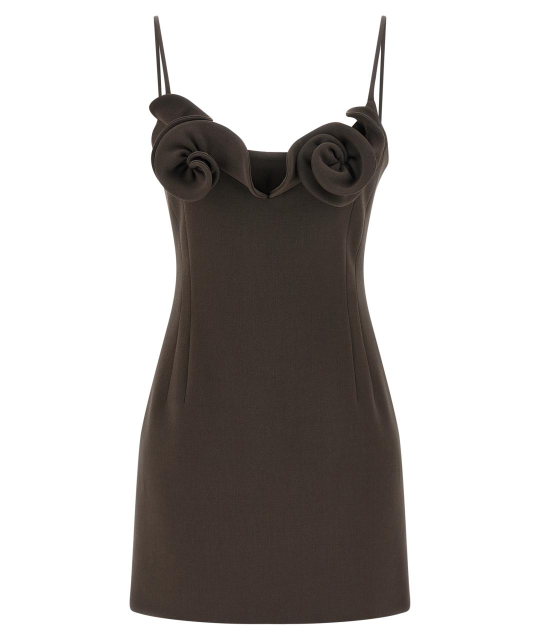 MAGDA BUTRYM Коричневое шерстяное повседневное платье, фото 1