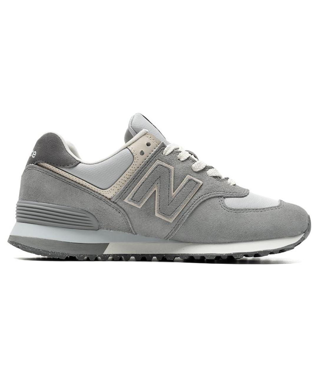 NEW BALANCE Серые замшевые кроссовки, фото 1