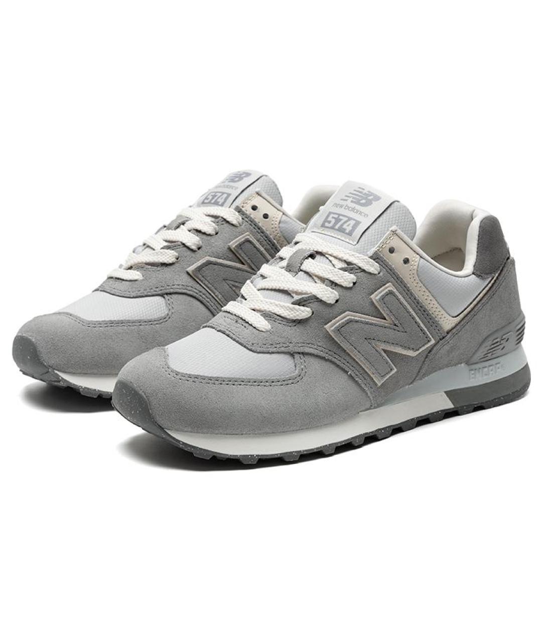 NEW BALANCE Серые замшевые кроссовки, фото 3