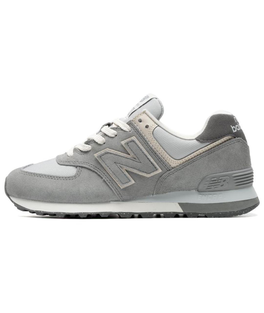 NEW BALANCE Серые замшевые кроссовки, фото 2