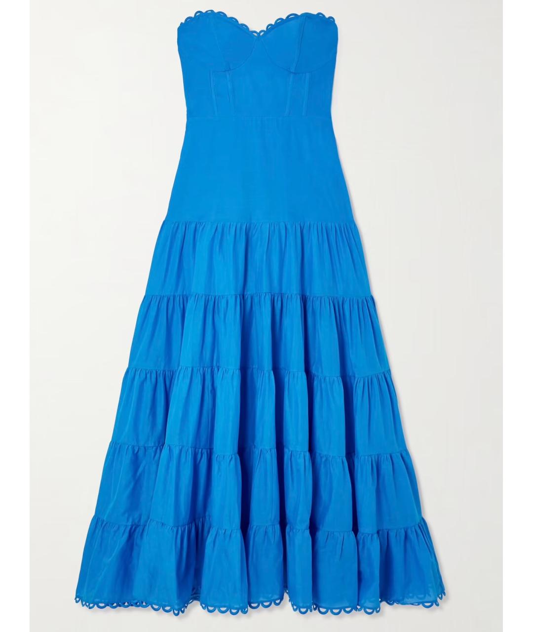 CHARO RUIZ Бирюзовое хлопковое повседневное платье, фото 4