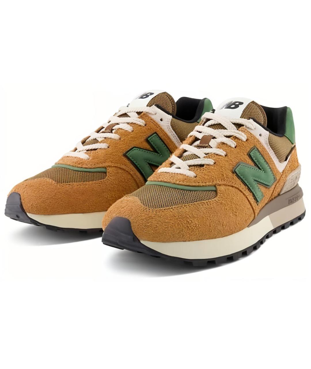 NEW BALANCE Горчичные замшевые кроссовки, фото 3