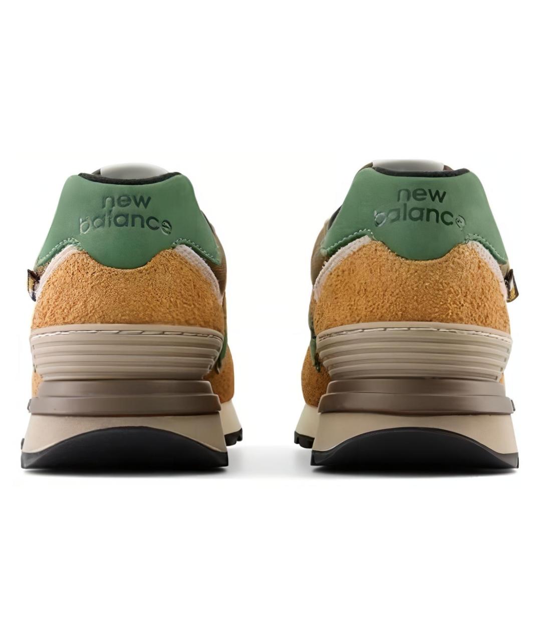 NEW BALANCE Горчичные замшевые кроссовки, фото 5