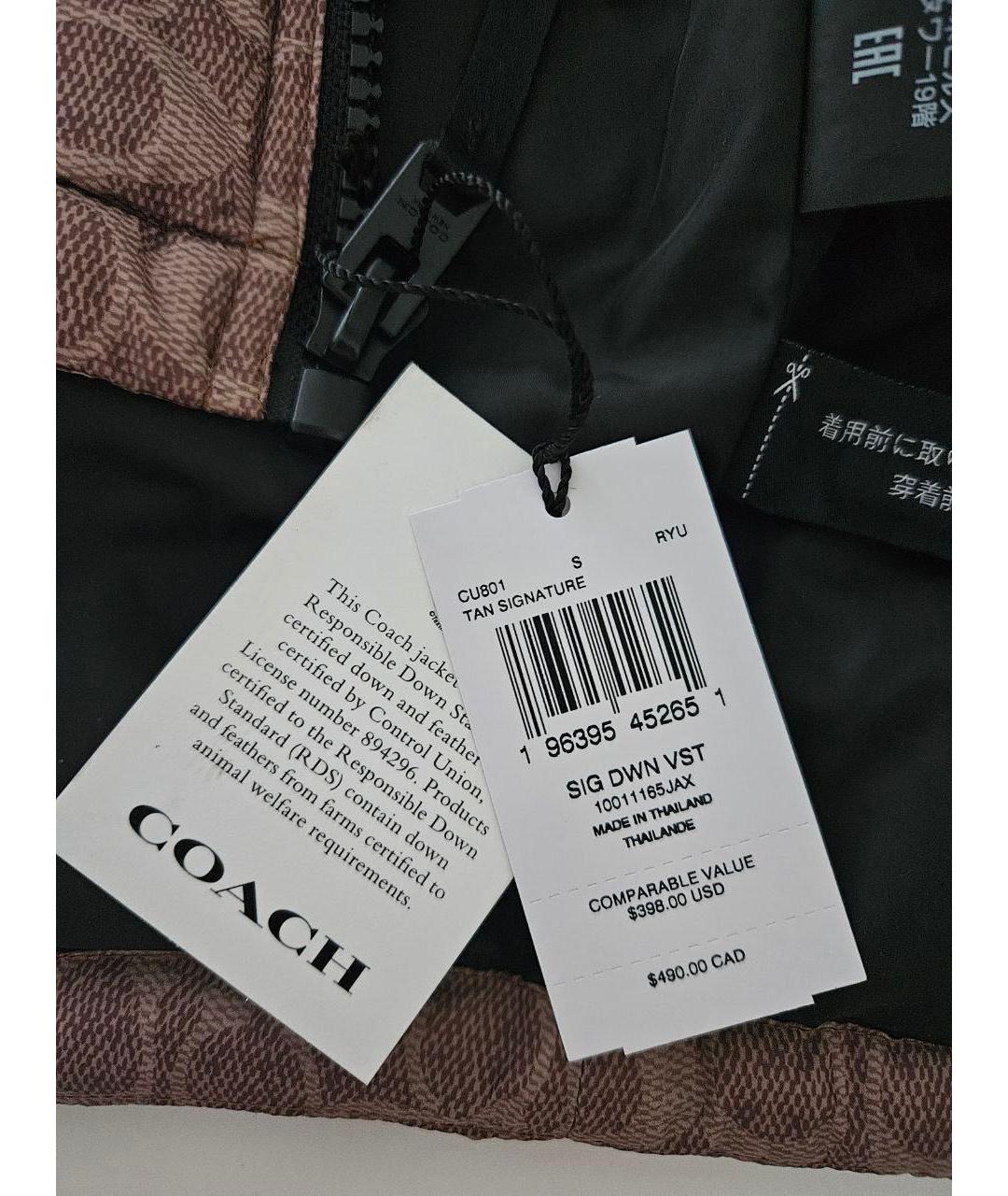 COACH Бежевый жилет, фото 5