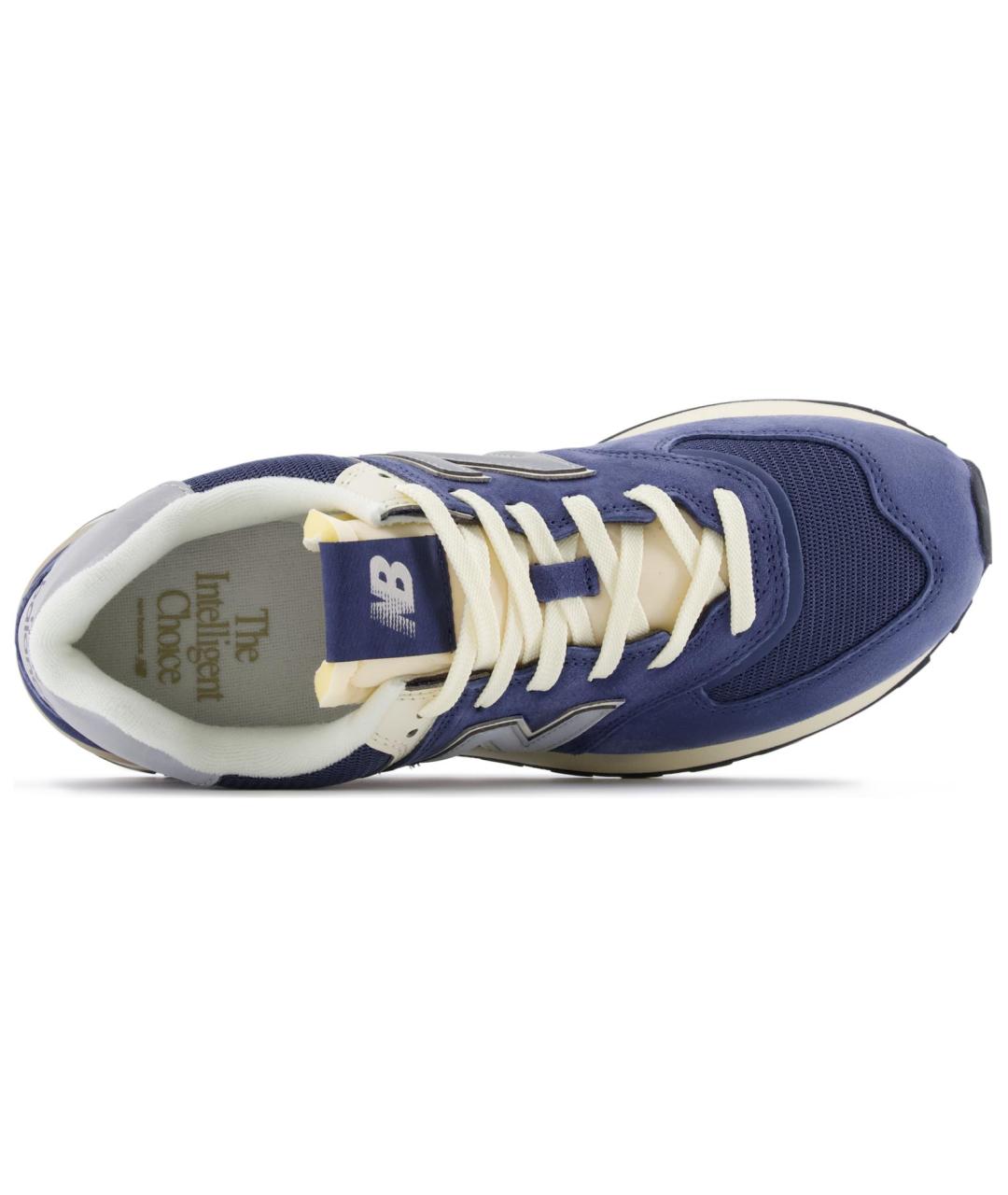 NEW BALANCE Синие кожаные кроссовки, фото 4