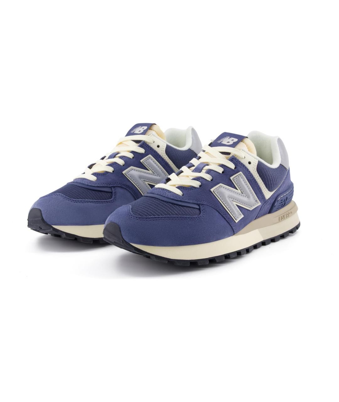 NEW BALANCE Синие кожаные кроссовки, фото 3