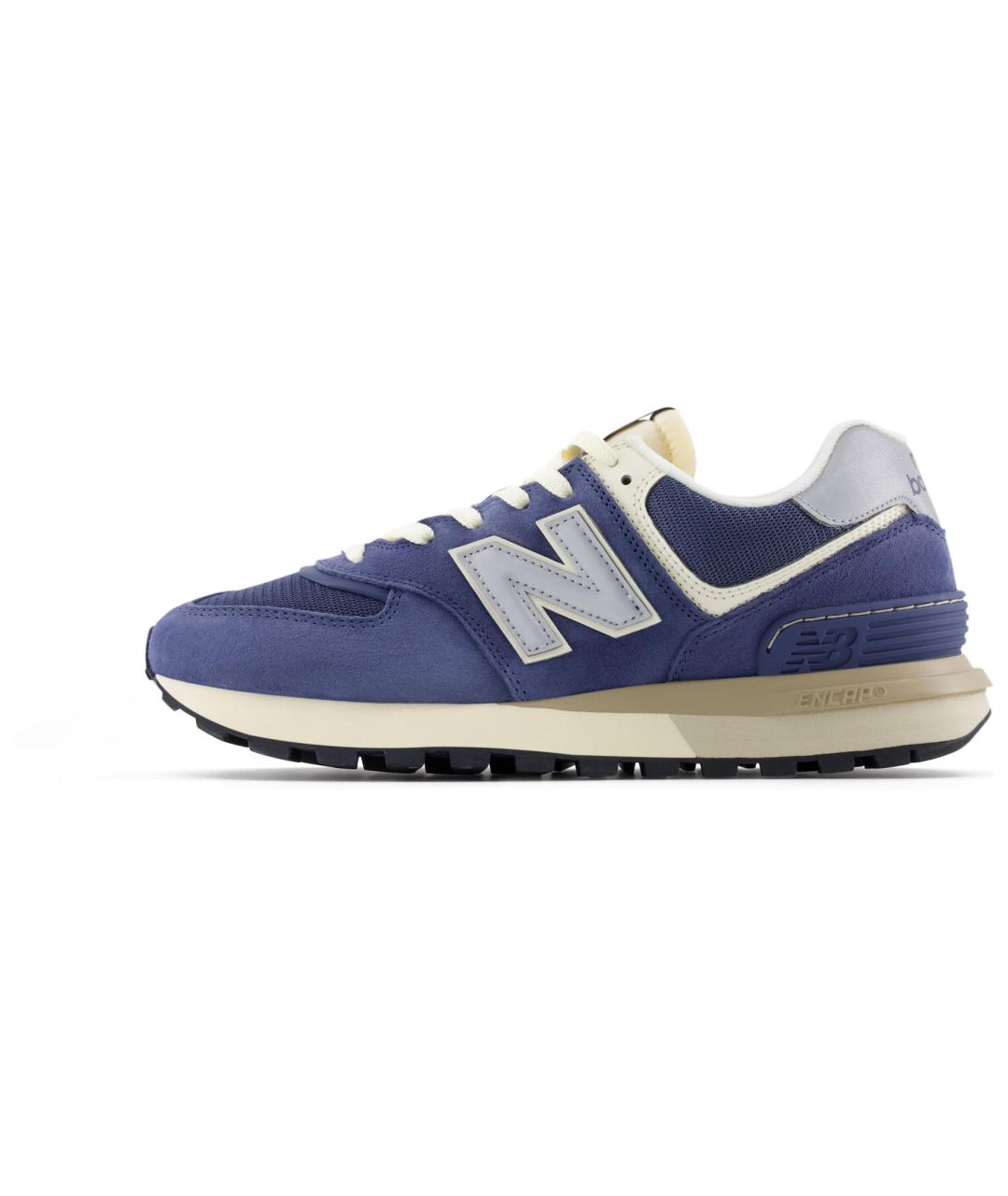 NEW BALANCE Синие кожаные кроссовки, фото 2