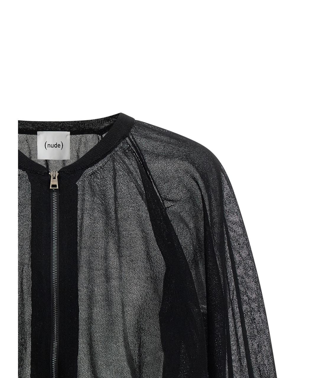 NUDE Черный хлопковый кардиган, фото 2