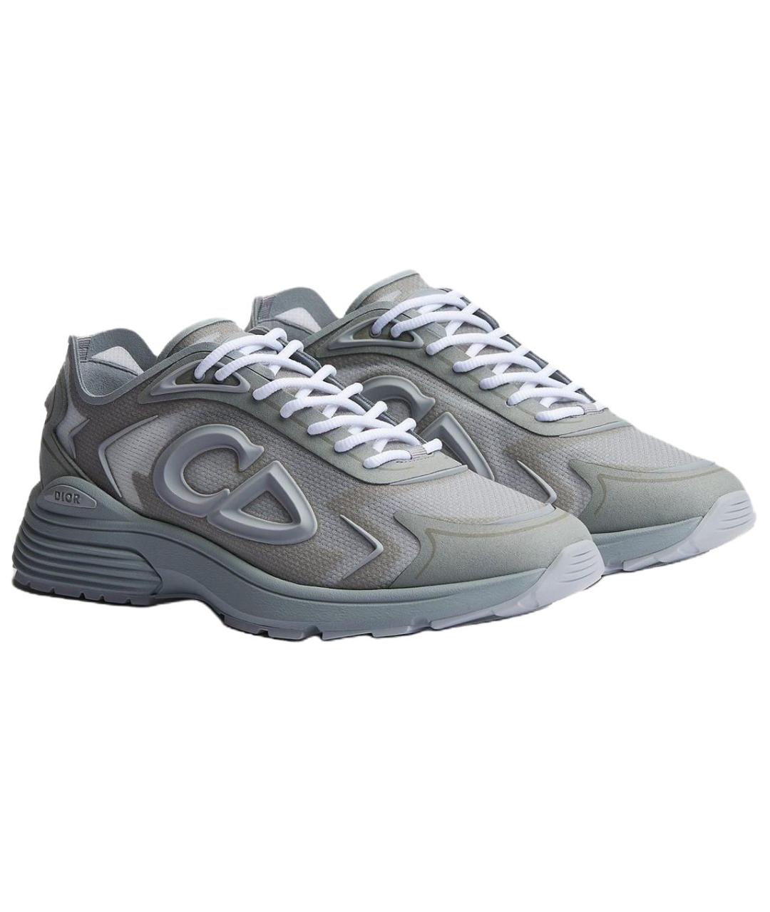 CHRISTIAN DIOR Серые низкие кроссовки / кеды, фото 3