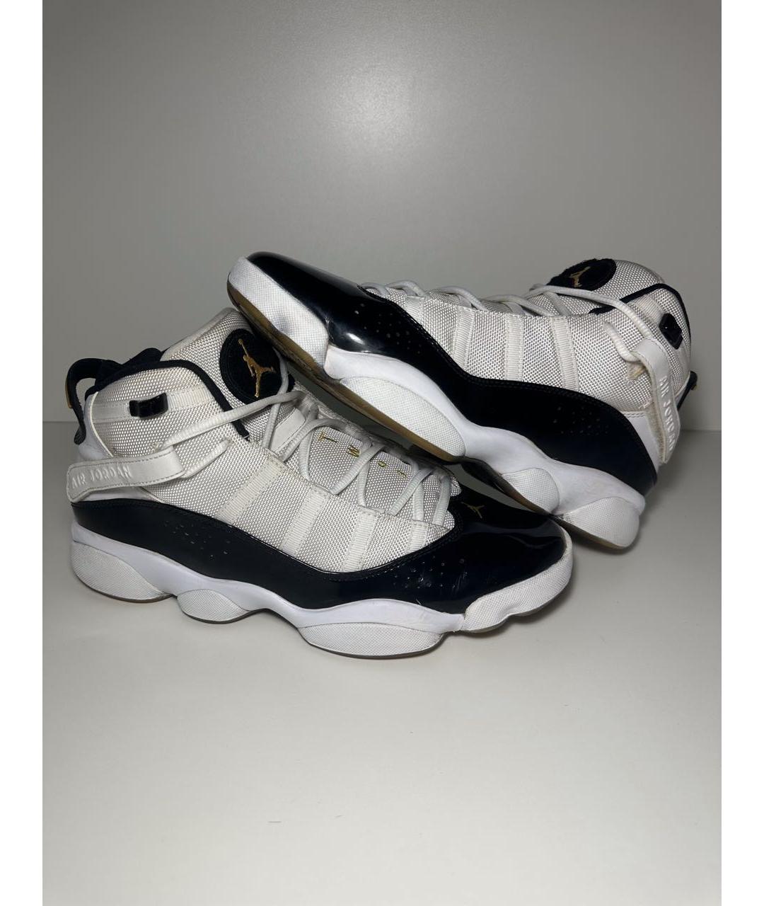 JORDAN Белые текстильные высокие кроссовки / кеды, фото 5