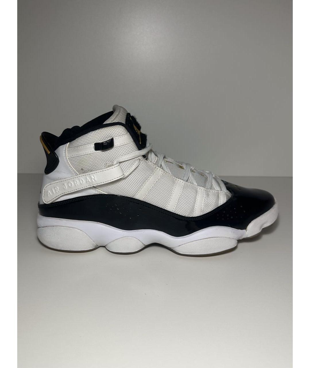 JORDAN Белые текстильные высокие кроссовки / кеды, фото 8