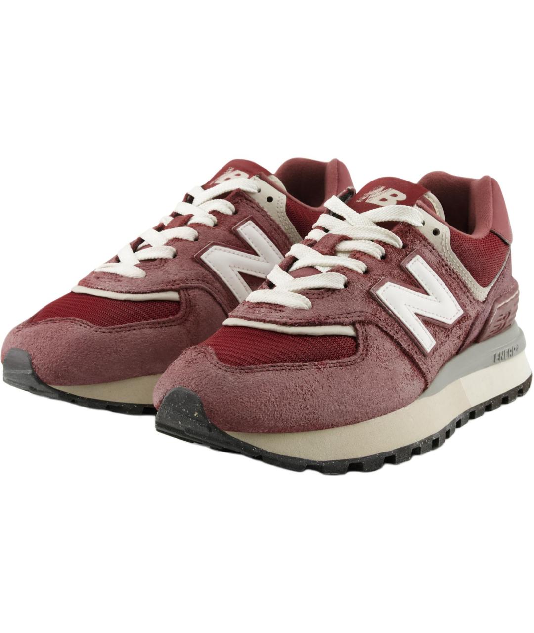 NEW BALANCE Бордовые замшевые кроссовки, фото 3