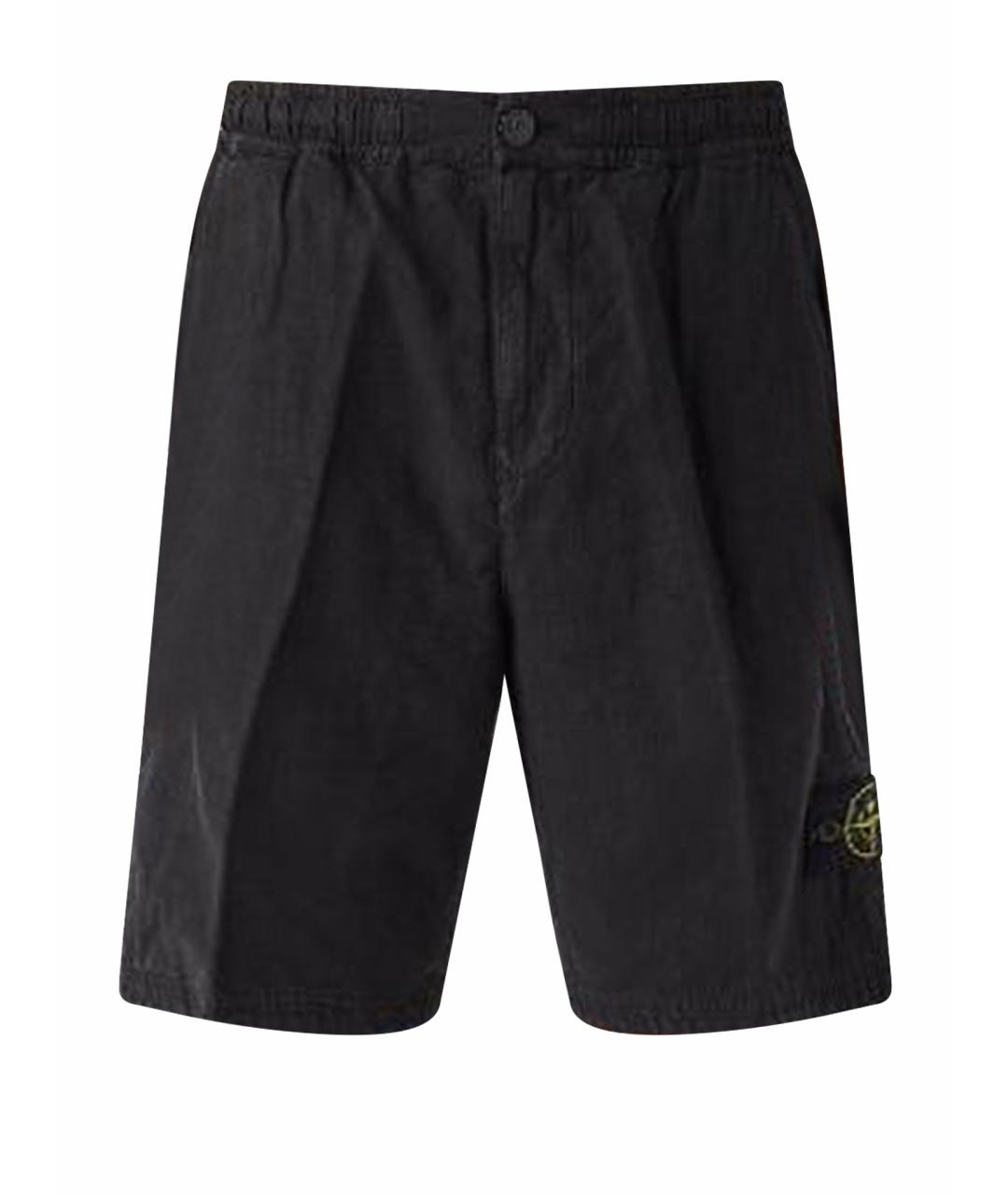 STONE ISLAND Черные шорты, фото 1