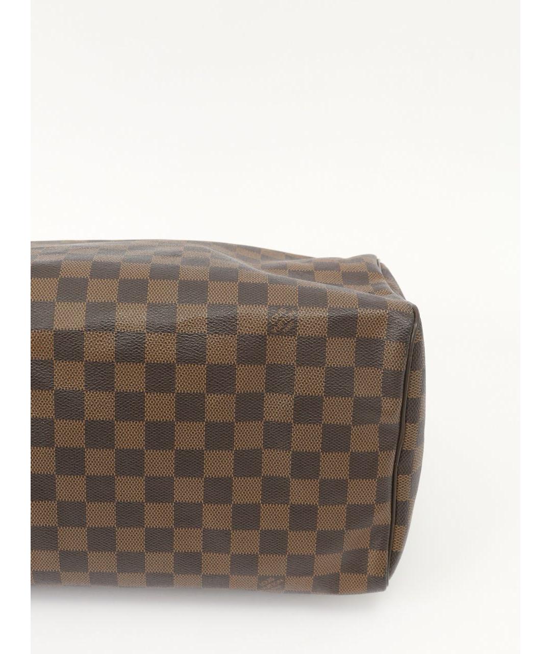 LOUIS VUITTON Коричневая кожаная сумка с короткими ручками, фото 7