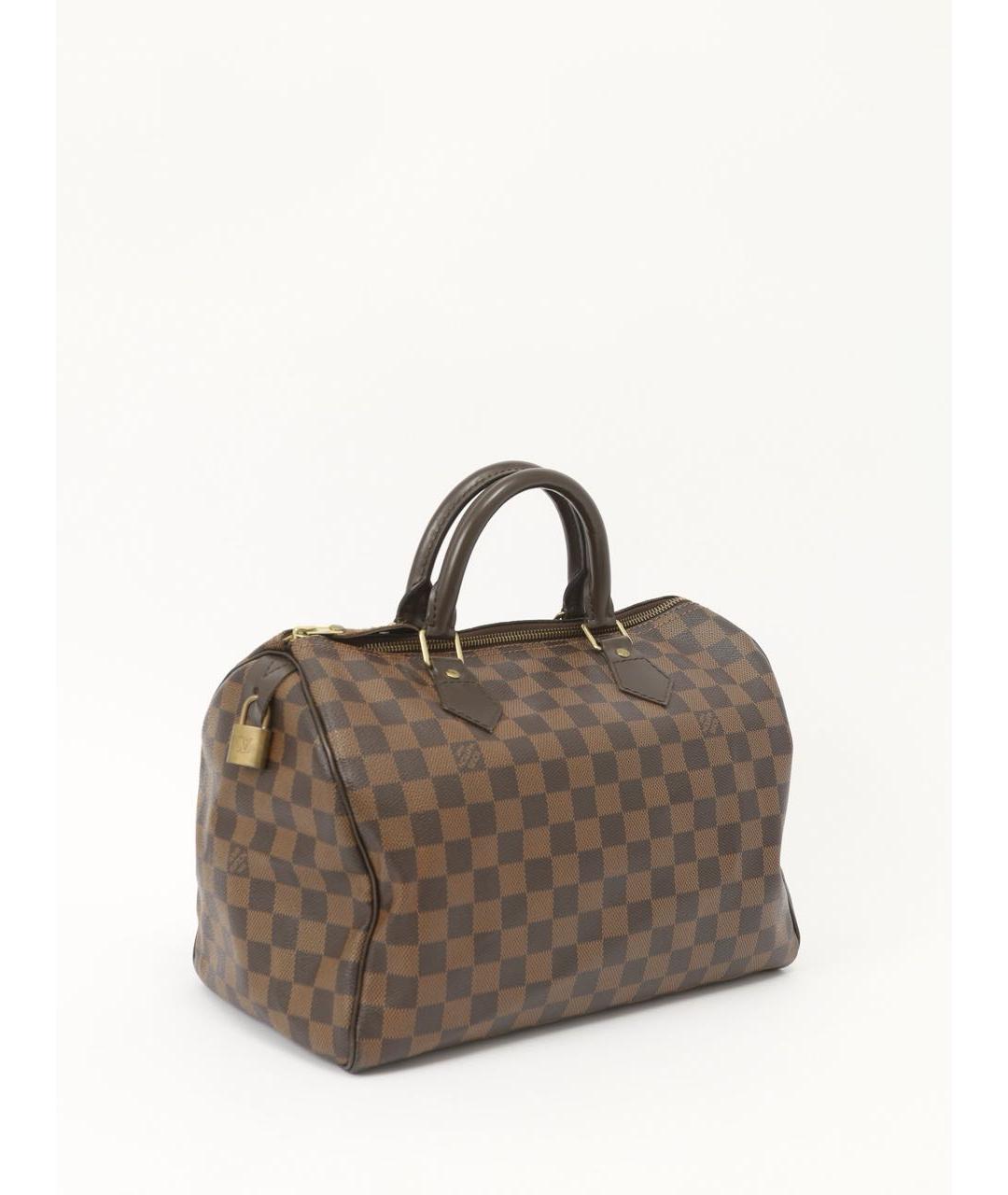 LOUIS VUITTON Коричневая кожаная сумка с короткими ручками, фото 2