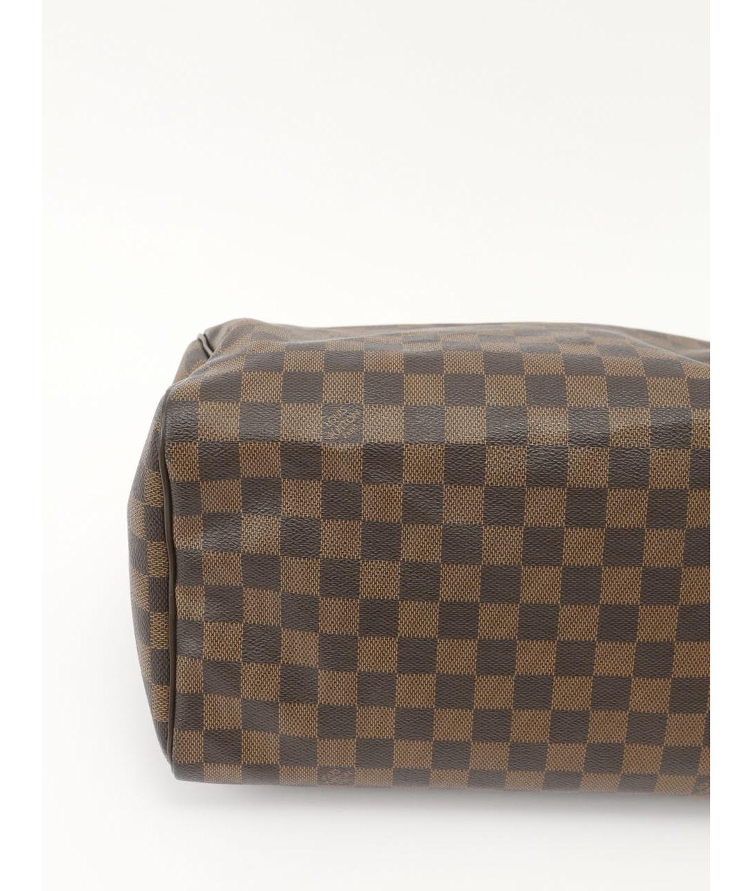 LOUIS VUITTON Коричневая кожаная сумка с короткими ручками, фото 6