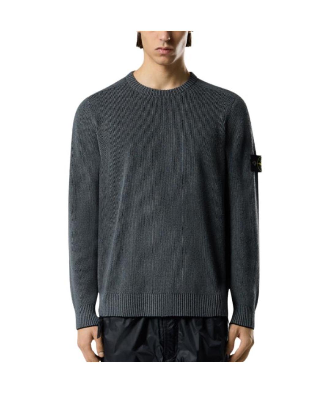 STONE ISLAND Серый джемпер / свитер, фото 5