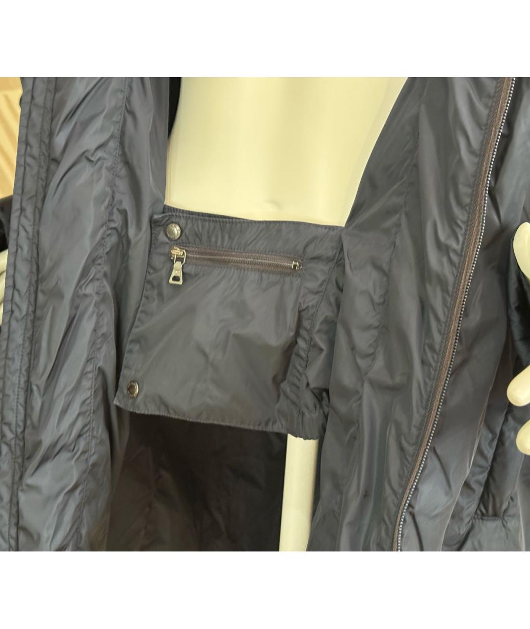 PRADA Темно-синяя полиэстеровая куртка, фото 7