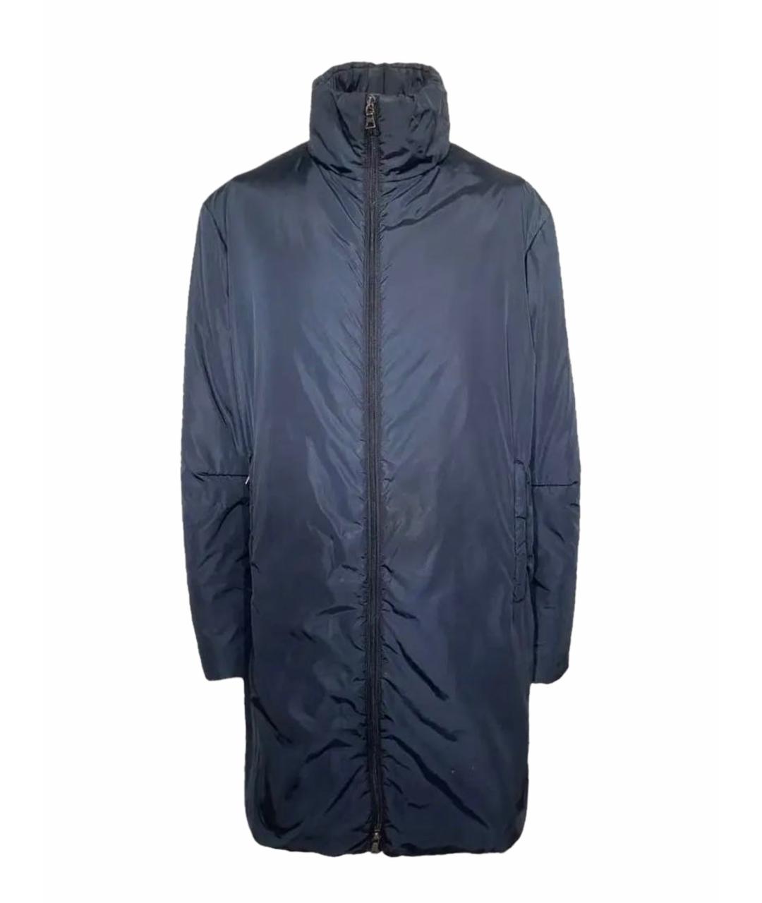 PRADA Темно-синяя полиэстеровая куртка, фото 1