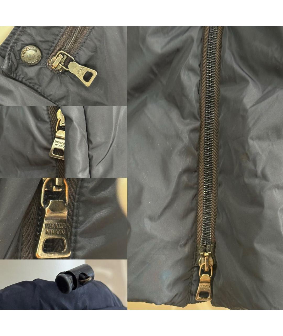 PRADA Темно-синяя полиэстеровая куртка, фото 4