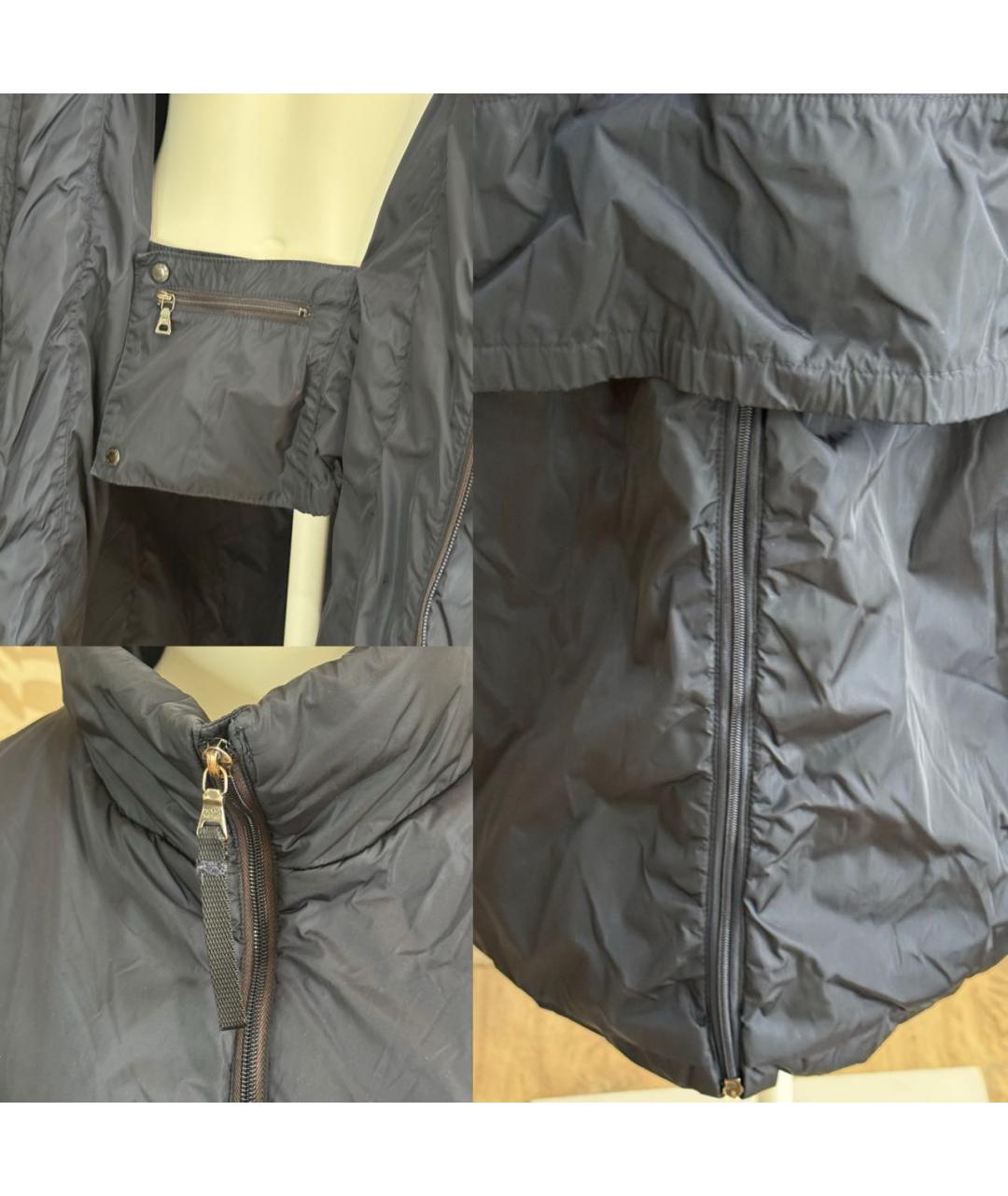 PRADA Темно-синяя полиэстеровая куртка, фото 5