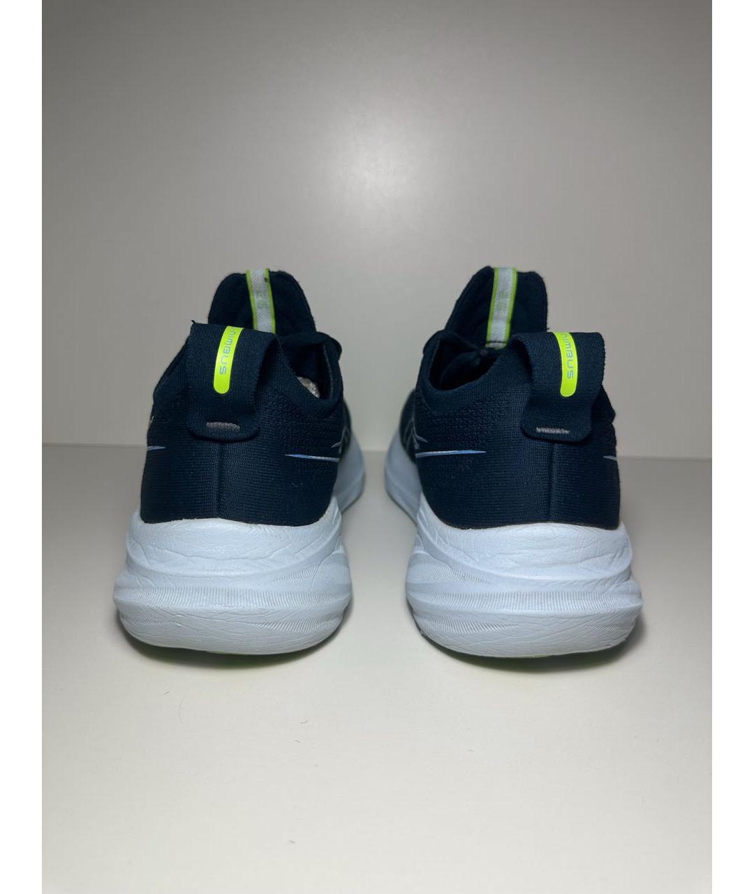 ASICS Темно-синие синтетические низкие кроссовки / кеды, фото 4