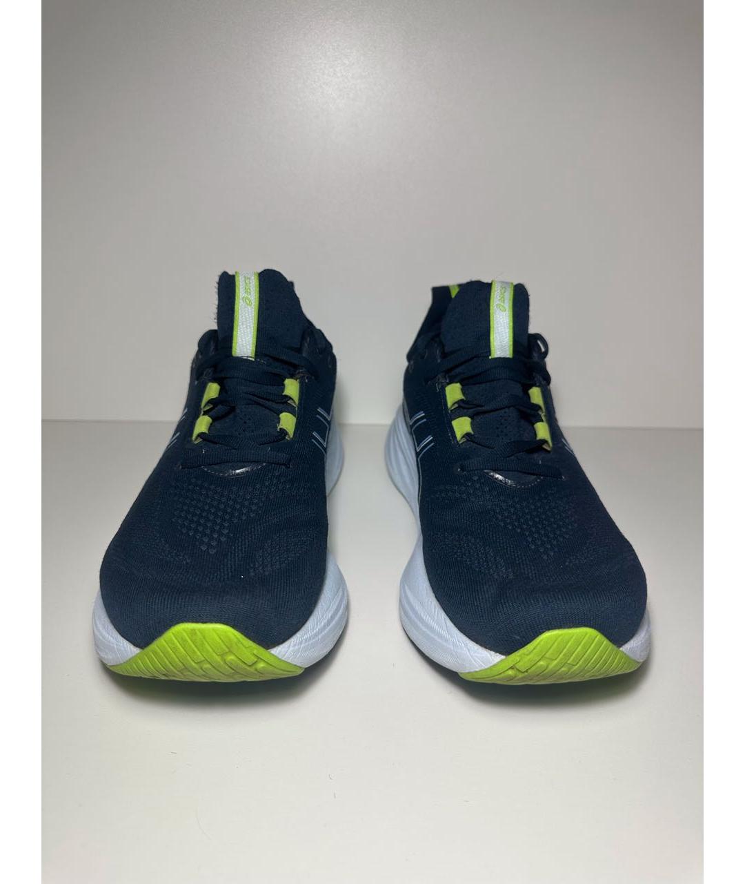 ASICS Темно-синие синтетические низкие кроссовки / кеды, фото 2