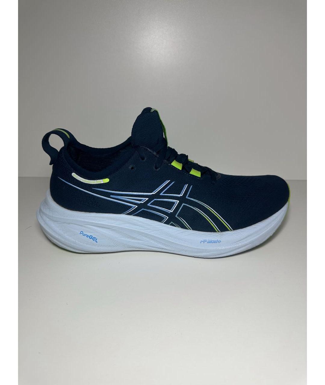 ASICS Темно-синие синтетические низкие кроссовки / кеды, фото 8