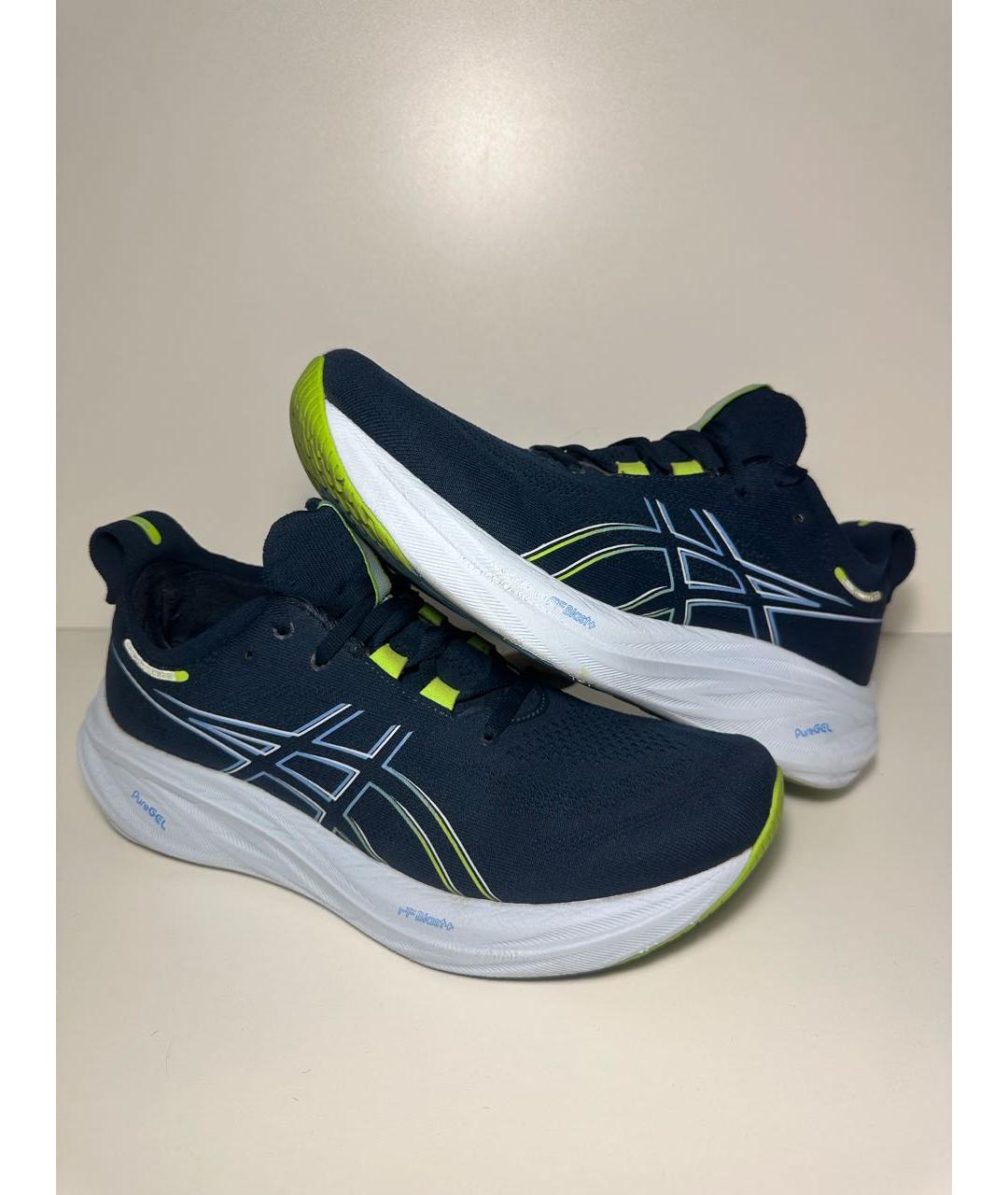 ASICS Темно-синие синтетические низкие кроссовки / кеды, фото 5