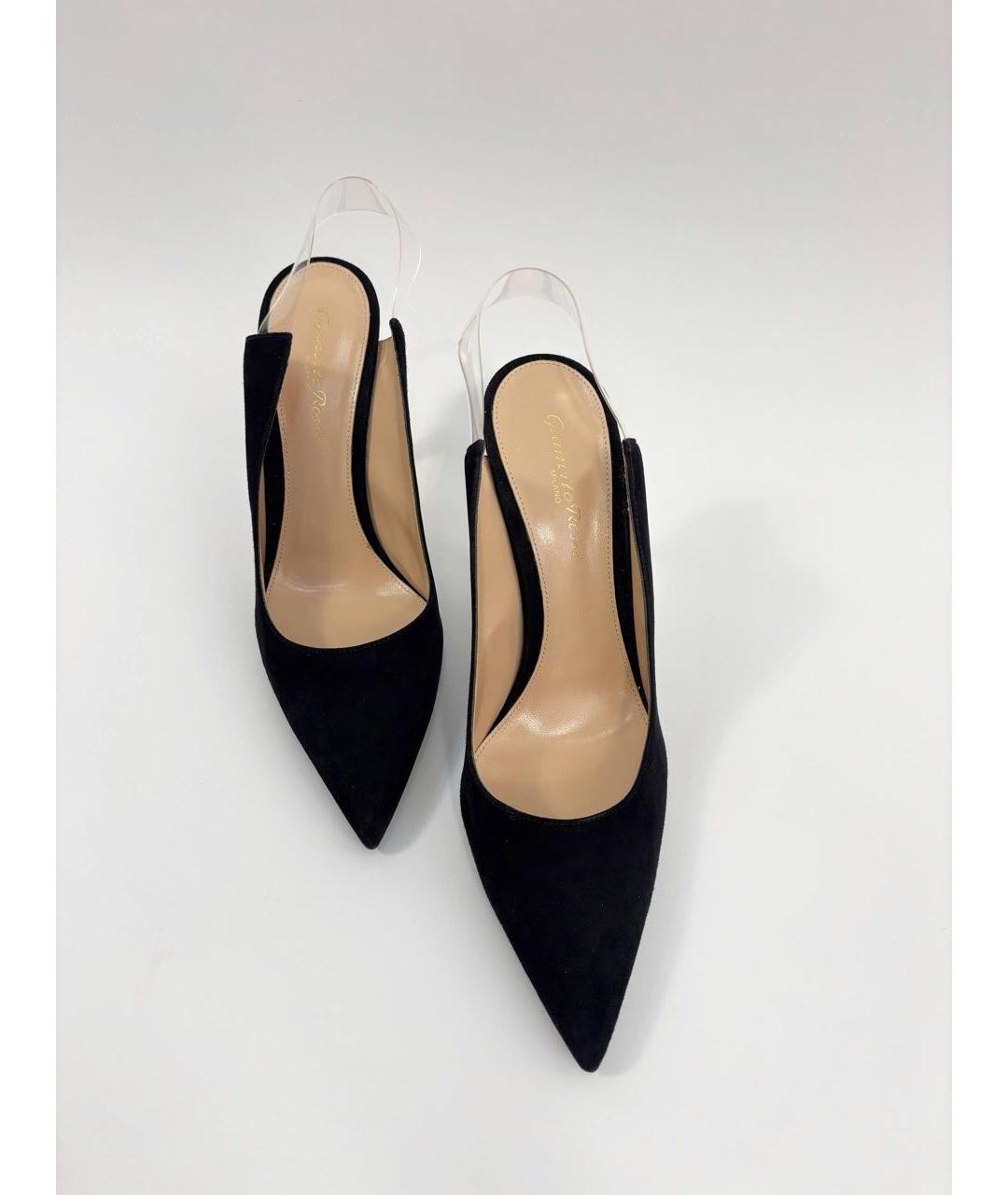 GIANVITO ROSSI Черные замшевые туфли, фото 3