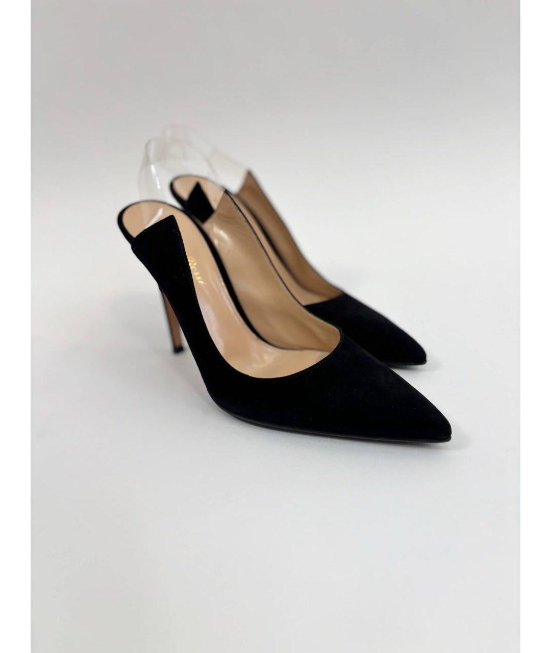 GIANVITO ROSSI Черные замшевые туфли, фото 2