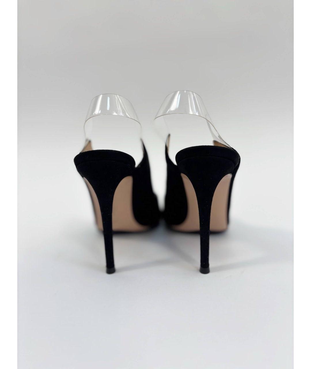 GIANVITO ROSSI Черные замшевые туфли, фото 4