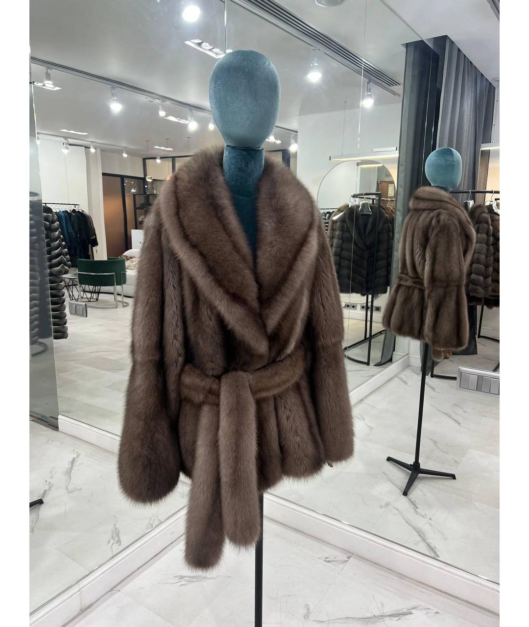 WANGER Бежевая меховая шуба, фото 7