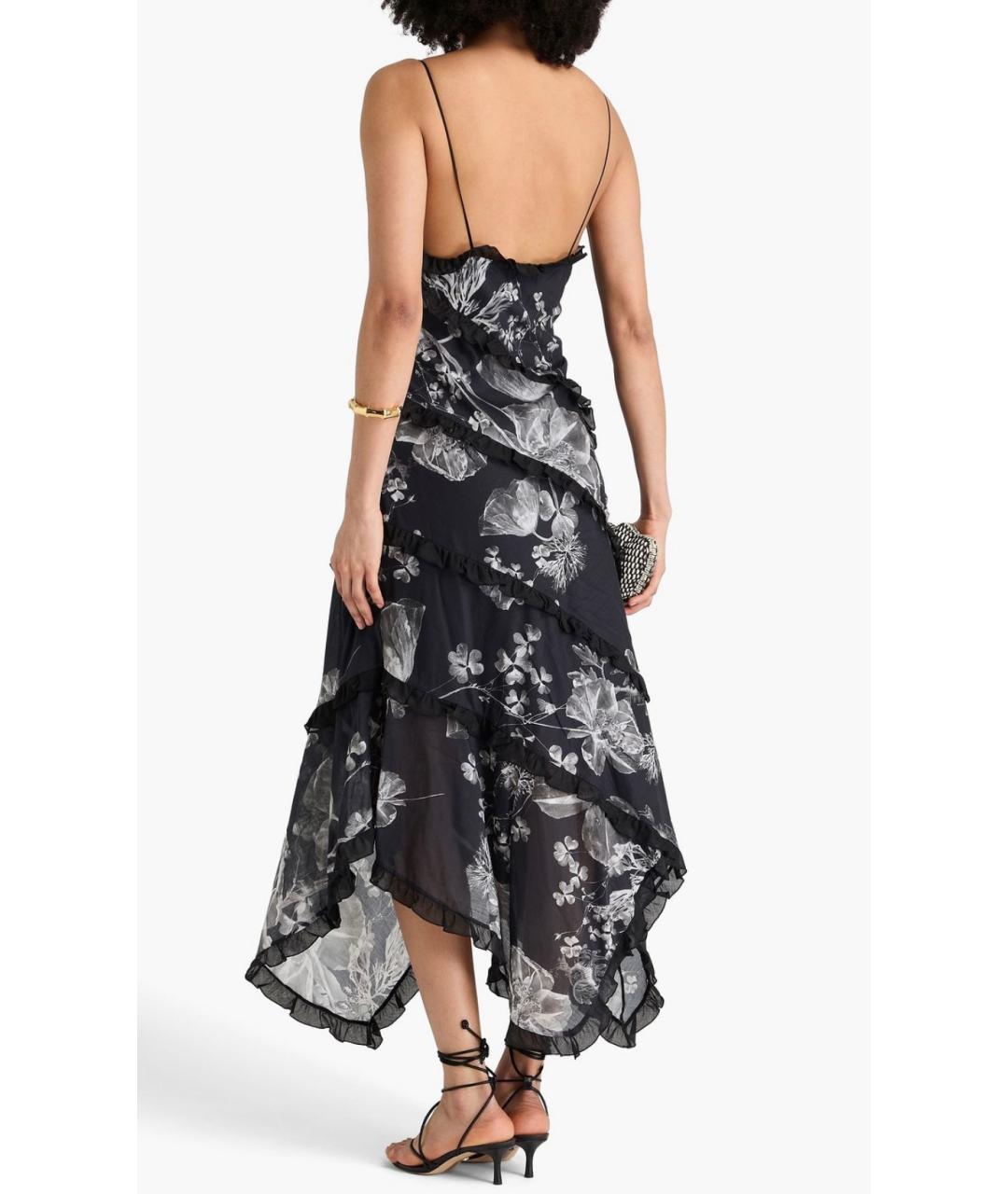 CHARO RUIZ Черное хлопковое коктейльное платье, фото 3