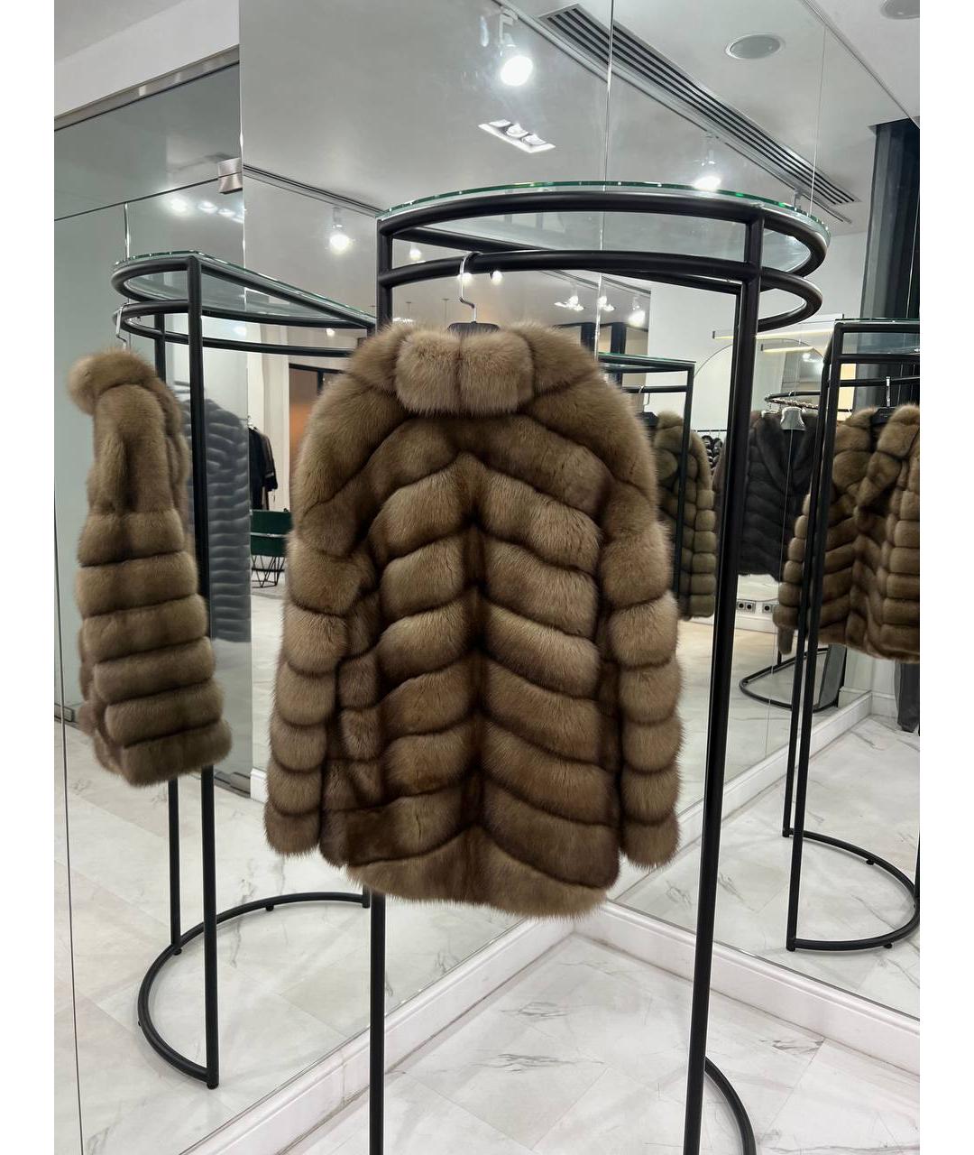 WANGER Бежевая меховая шуба, фото 3