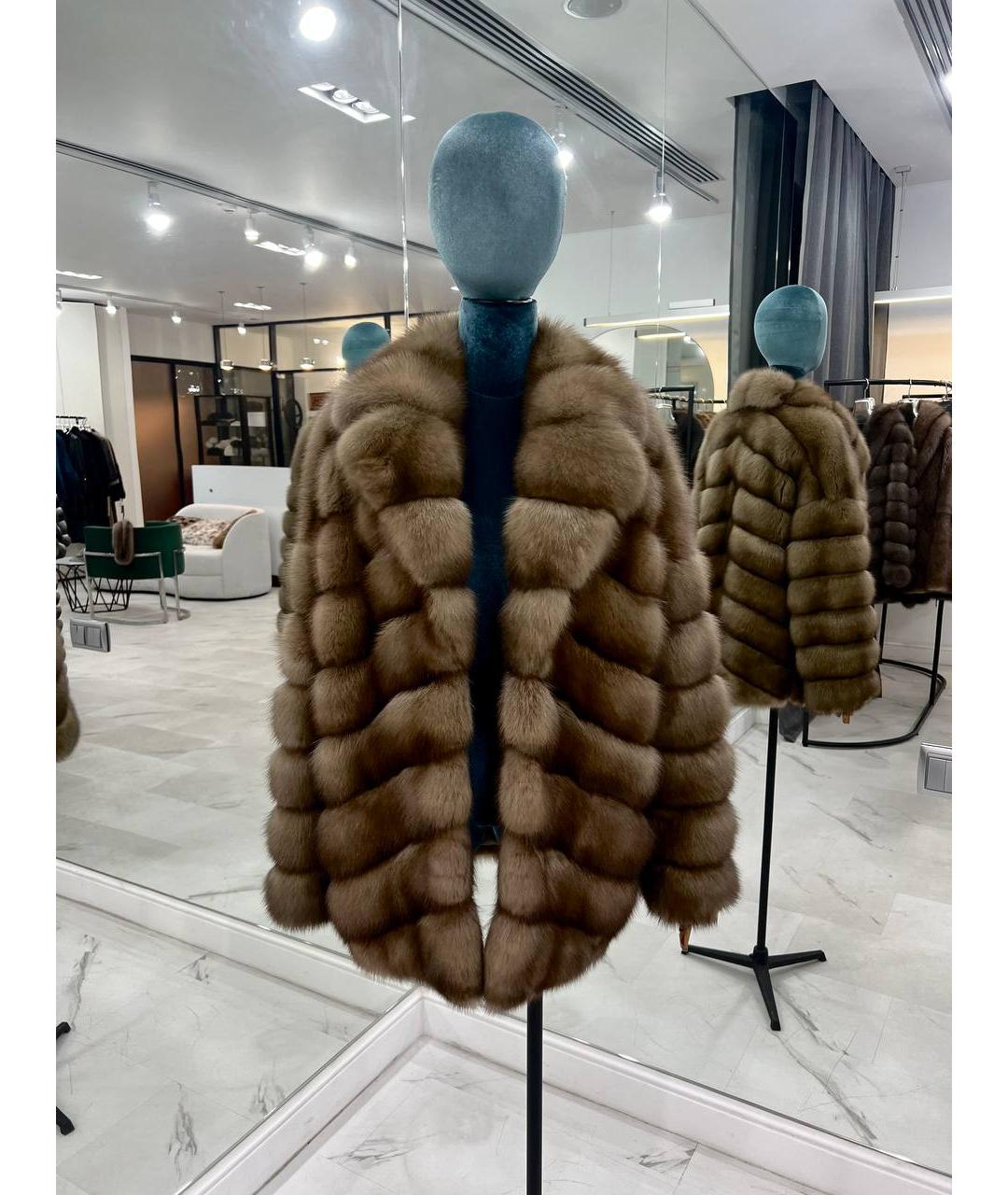 WANGER Бежевая меховая шуба, фото 6